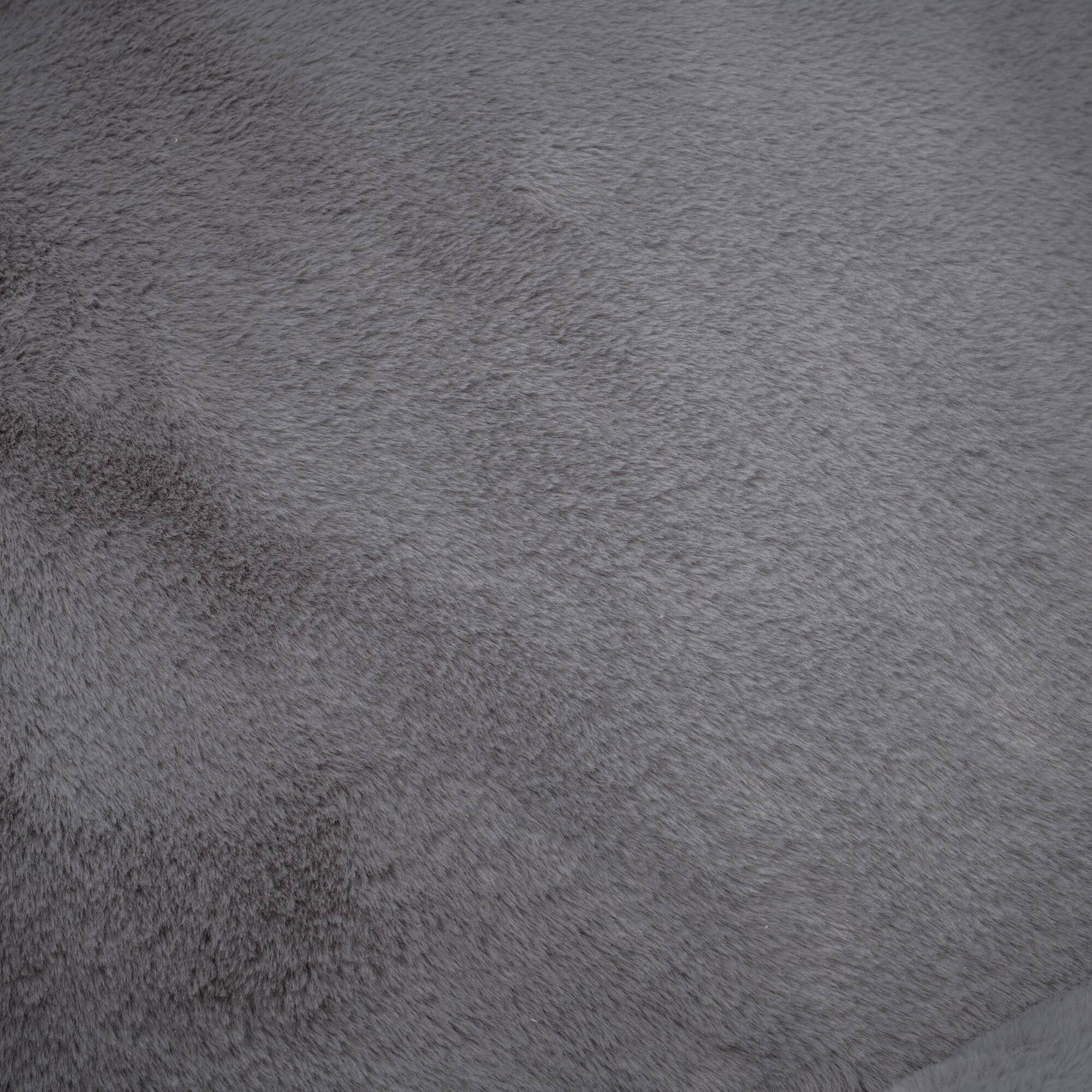 Alt View 4. GOODSILO - Floral-Shaped Faux Fur Bean Bag Sofa, Ultra-Soft Large Reading Chair for Living Room or Bedroom, Single-Seater - Gray.