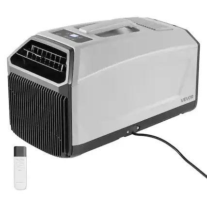 Front. VEVOR - VEVOR Portable Camping Air Conditioner 3050 BTU, Tent AC Unit with Hose, Remote & Touch Control, 61–90°F Adjustable - Dark Gray.