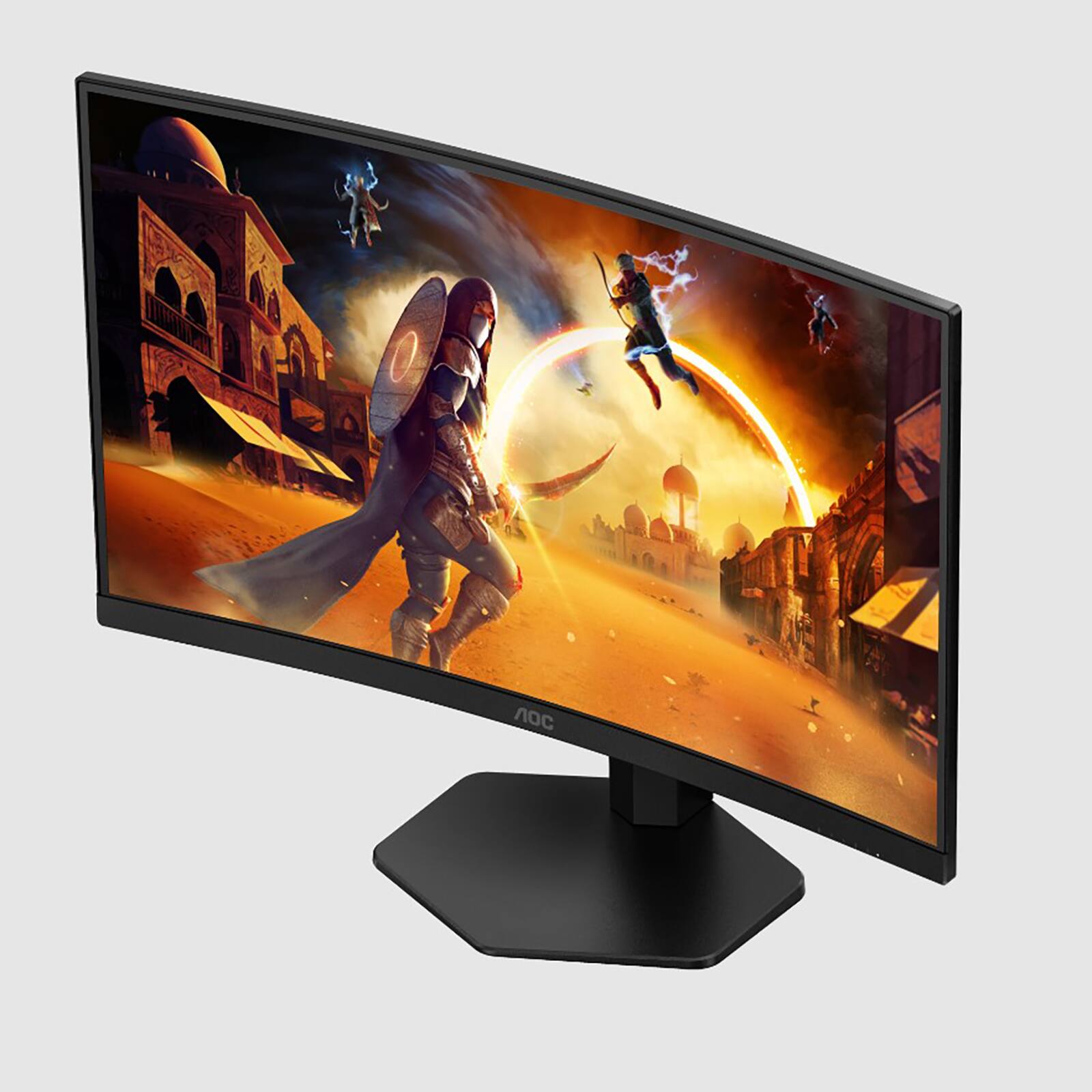 Alt View 1. AOC - CQ27G4X 27" VA Curved QHD 180Hz 0.5ms Gaming Monitor - Black.