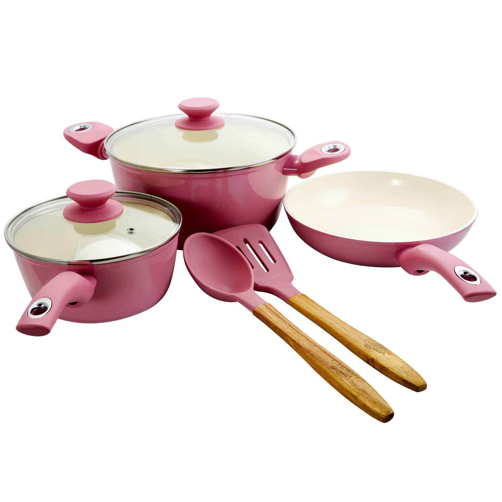 Alt View 5. Gibson - Oster Sangerfield 12 Piece Stainless Steel Aluminum Base Cookware Set - Lavendar.