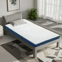 Bestier 4" Tri-Fold Memory Foam Mattress Medium Firm Topper - Twin - Front_Zoom