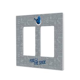Keyscaper - Indianapolis Colts 2024 Illustrated Limited Edition Double Rocker Light Switch Plate - White