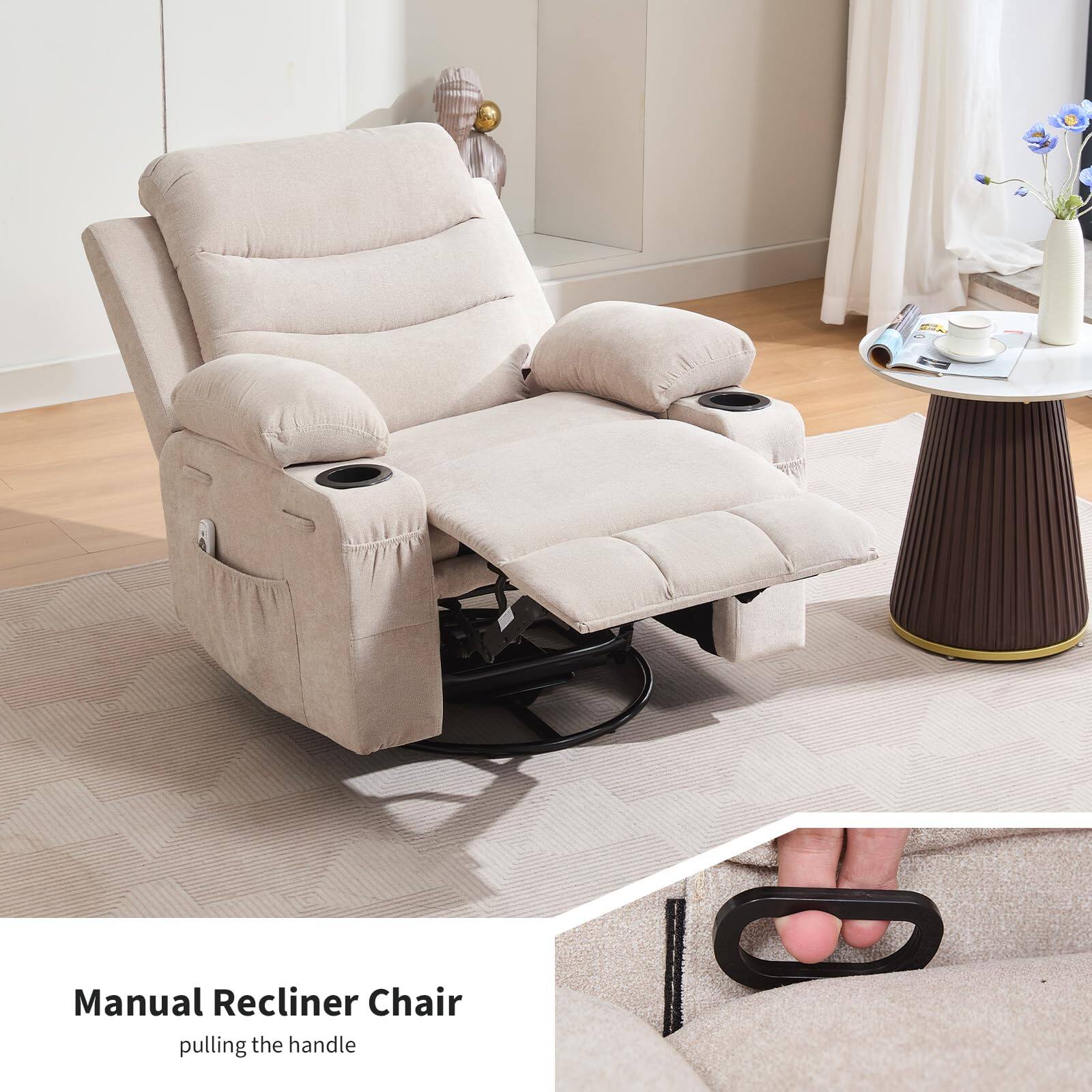 Manual Recliner Chair  
pulling the handle