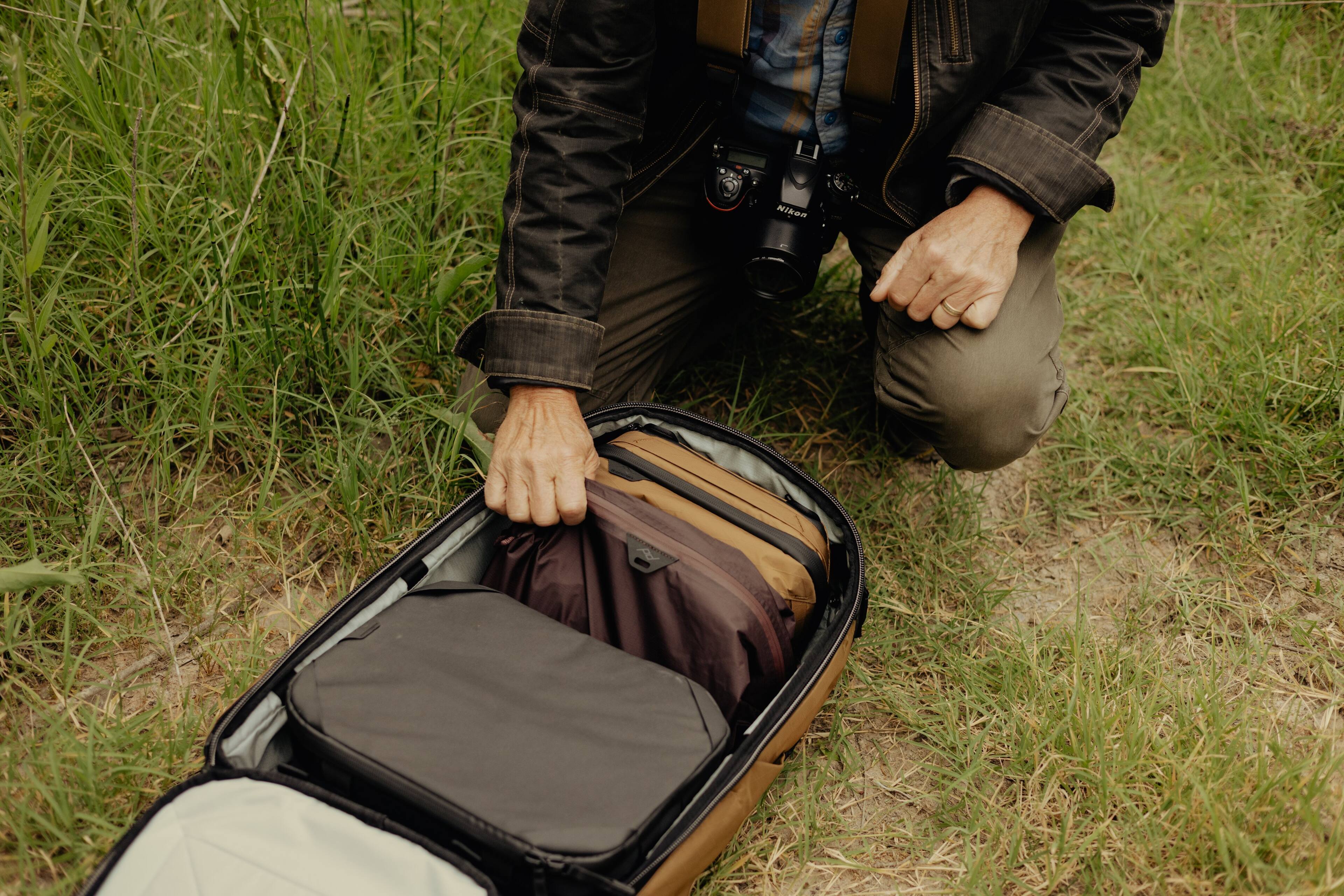 Alt View 25. Peak Design - Travel Backpack 45L - Coyote.