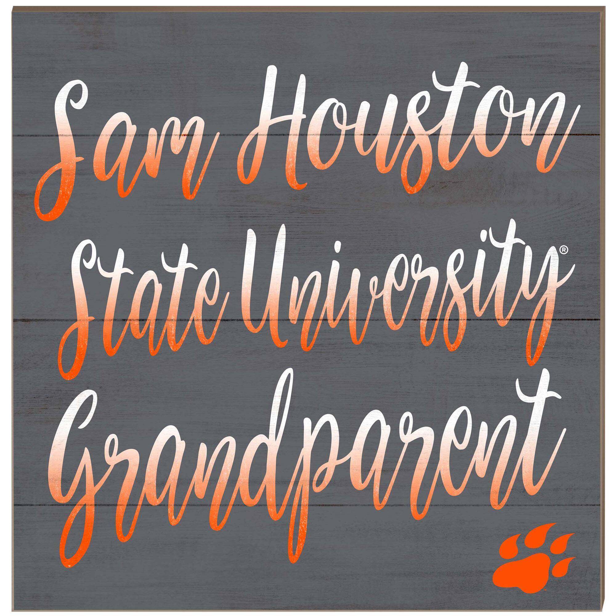 Jardine - Sam Houston State Bearkats 10'' x 10'' Grandparent Plaque - Orange