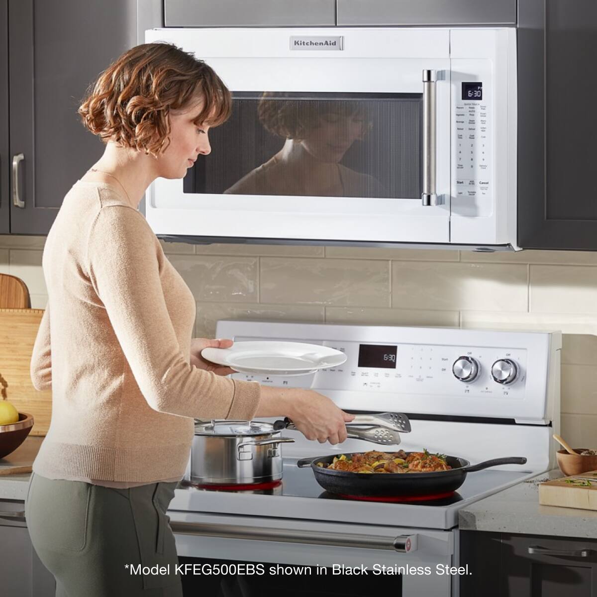 KitchenAid 6:30 - d 530  
*Model KFEG500EBS shown in Black Stainless Steel.