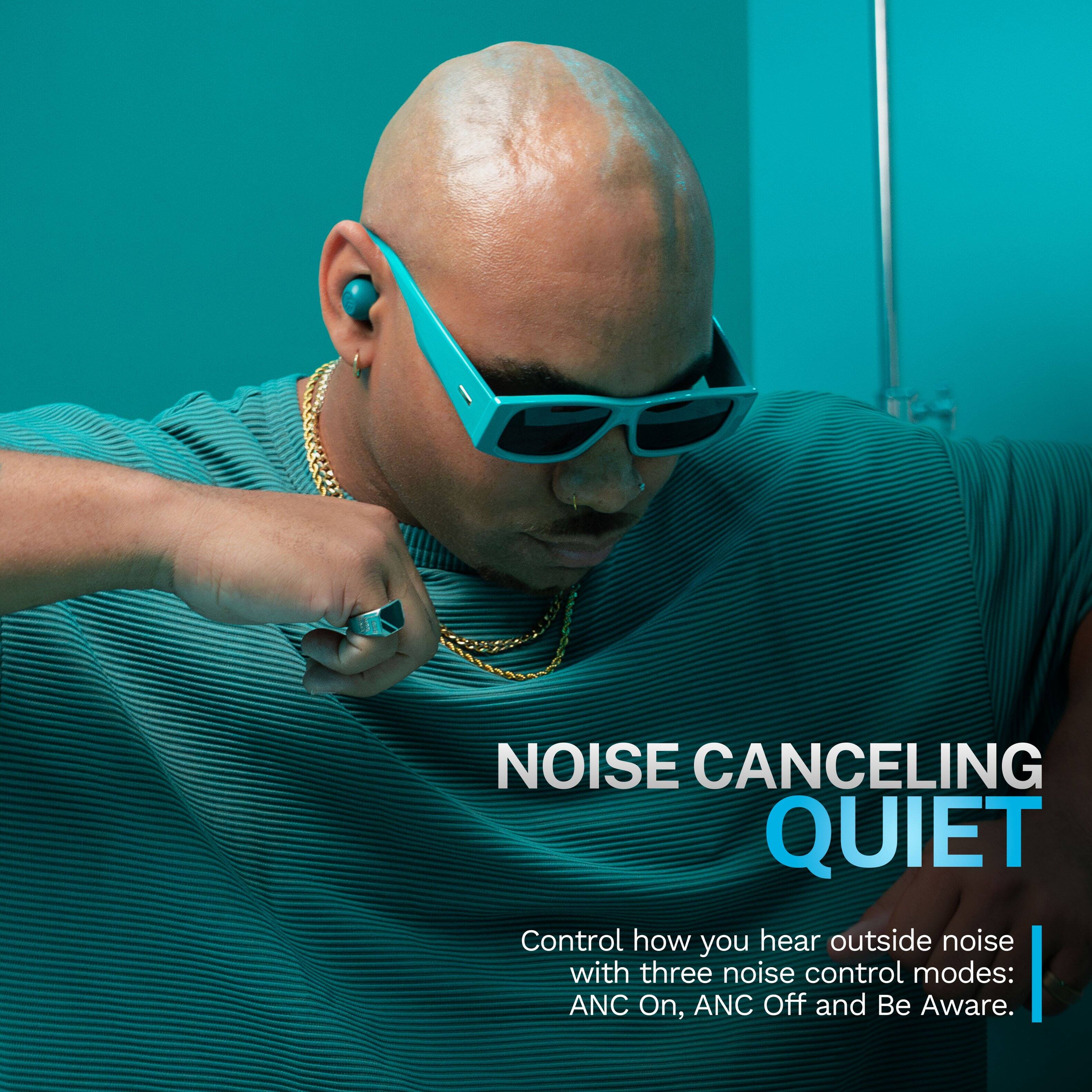 NOISE CANCELING QUIET

Control how you hear outside noise with three noise control modes: ANC On, ANC Off and Be Aware.