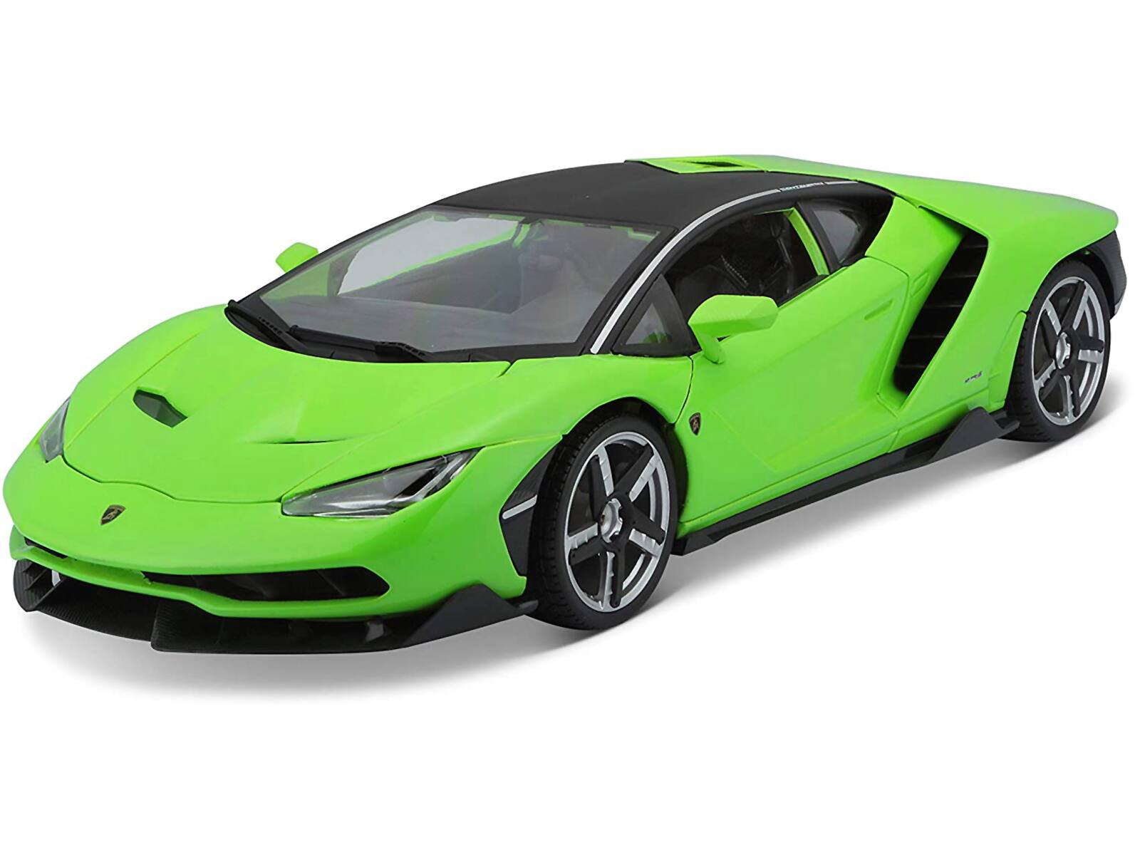 Alt View 1. Maisto - Lamborghini Centenario Lime Green with Matt Black Top 1/18 Diecast Model Car by Maisto.