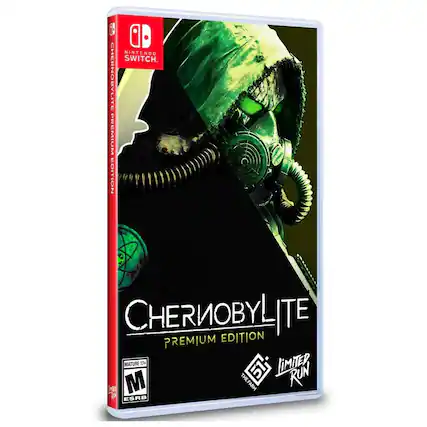 i D NINTENDO SWITCH. CHERNOBYLITE PREMIUM EDITION CHERNOBYLITE PREMIUM EDITION MATURE 17+ LIMITER THE 51 RUN M THE FARM ESRB - M (Mature 17+)