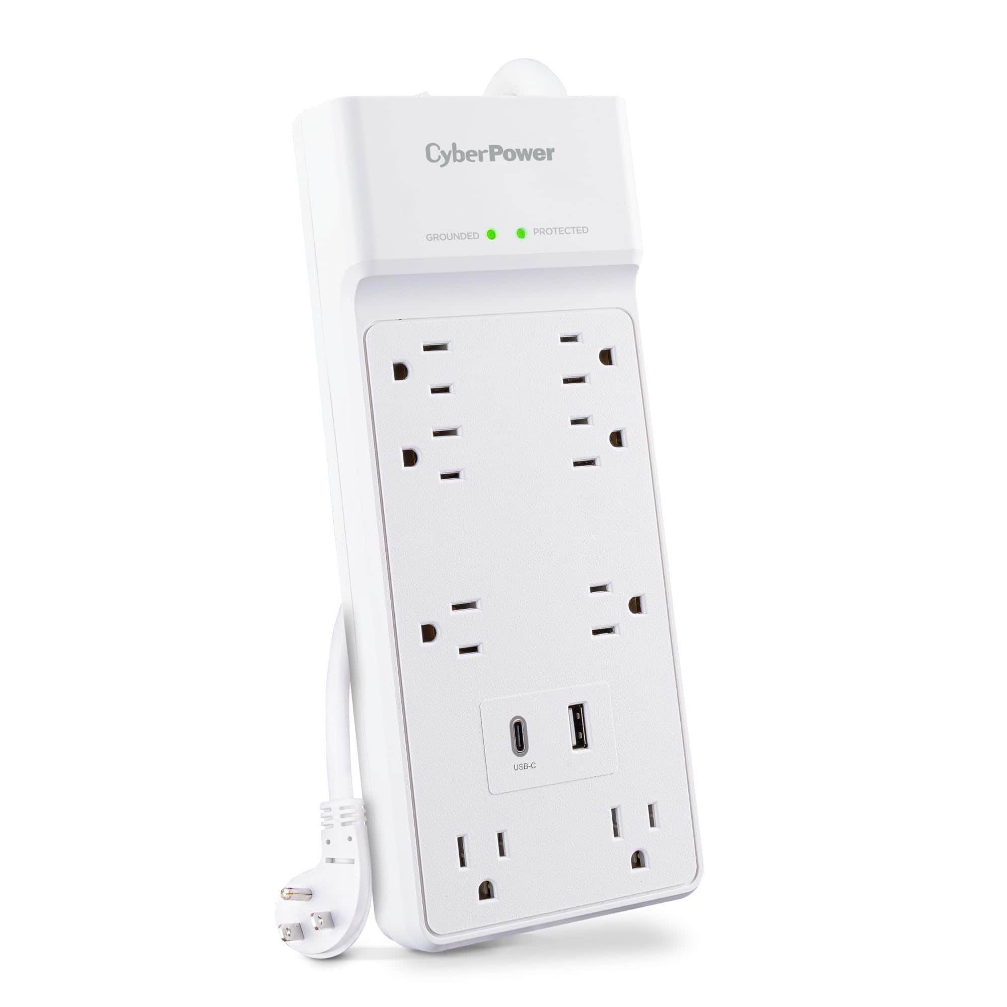 CyberPower - Surge Protector CSP806UC18W - White