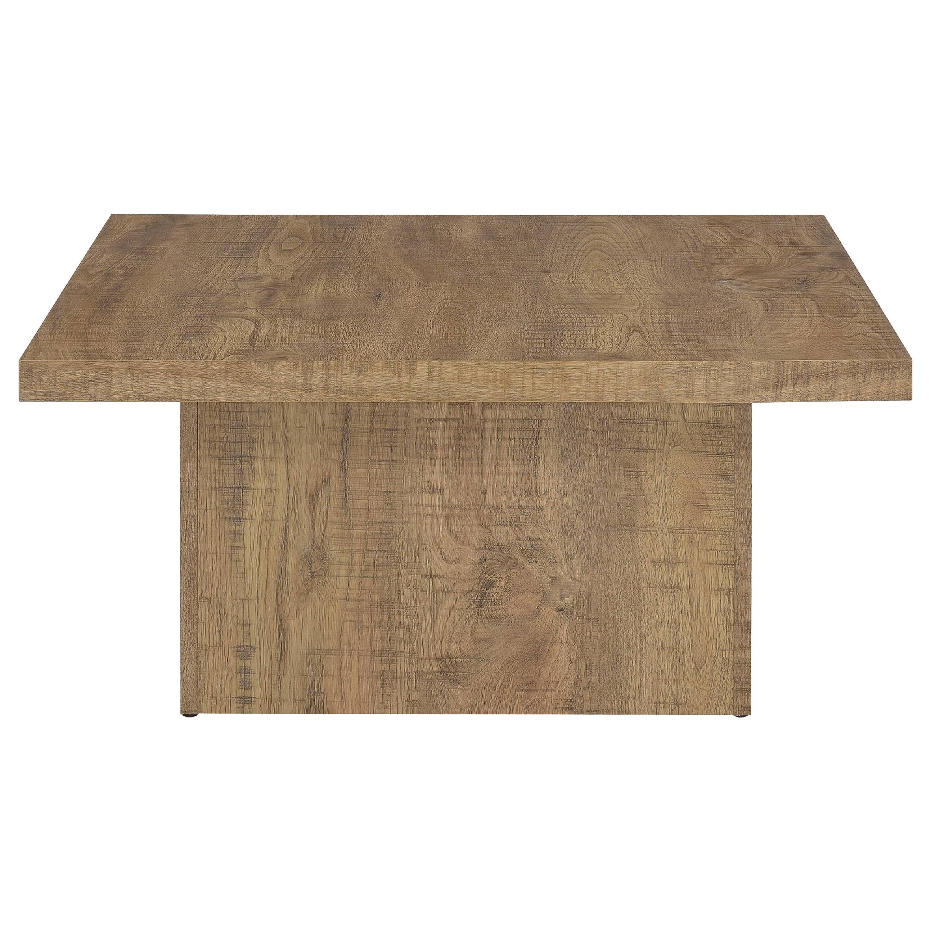 Alt View 3. Manhattan Lane - Darla 2Pc Square Coffee-End Table Set, Block Base, Wood - Mango Brown.