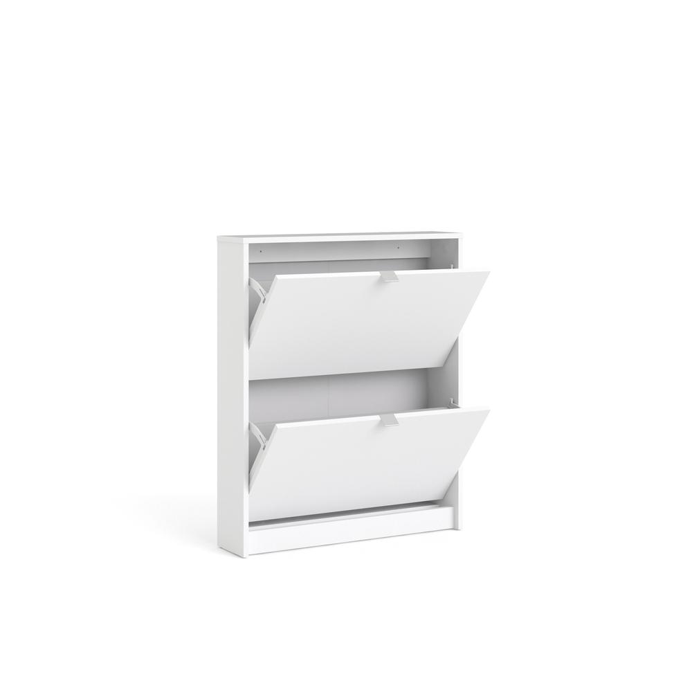 Alt View 2. Tvilum - Bright 2 Drawer Shoe Cabinet - White.