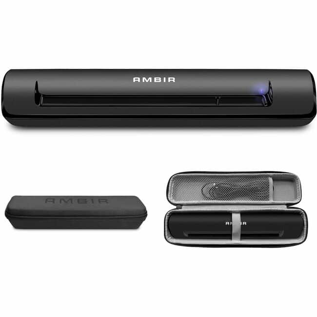 Ambir Technology Inc - Ambir TravelScan Pro Go Scanner, Software and Case Bundle - Ambir TravelScan Pro Go bundle Portable USB Powered - Color