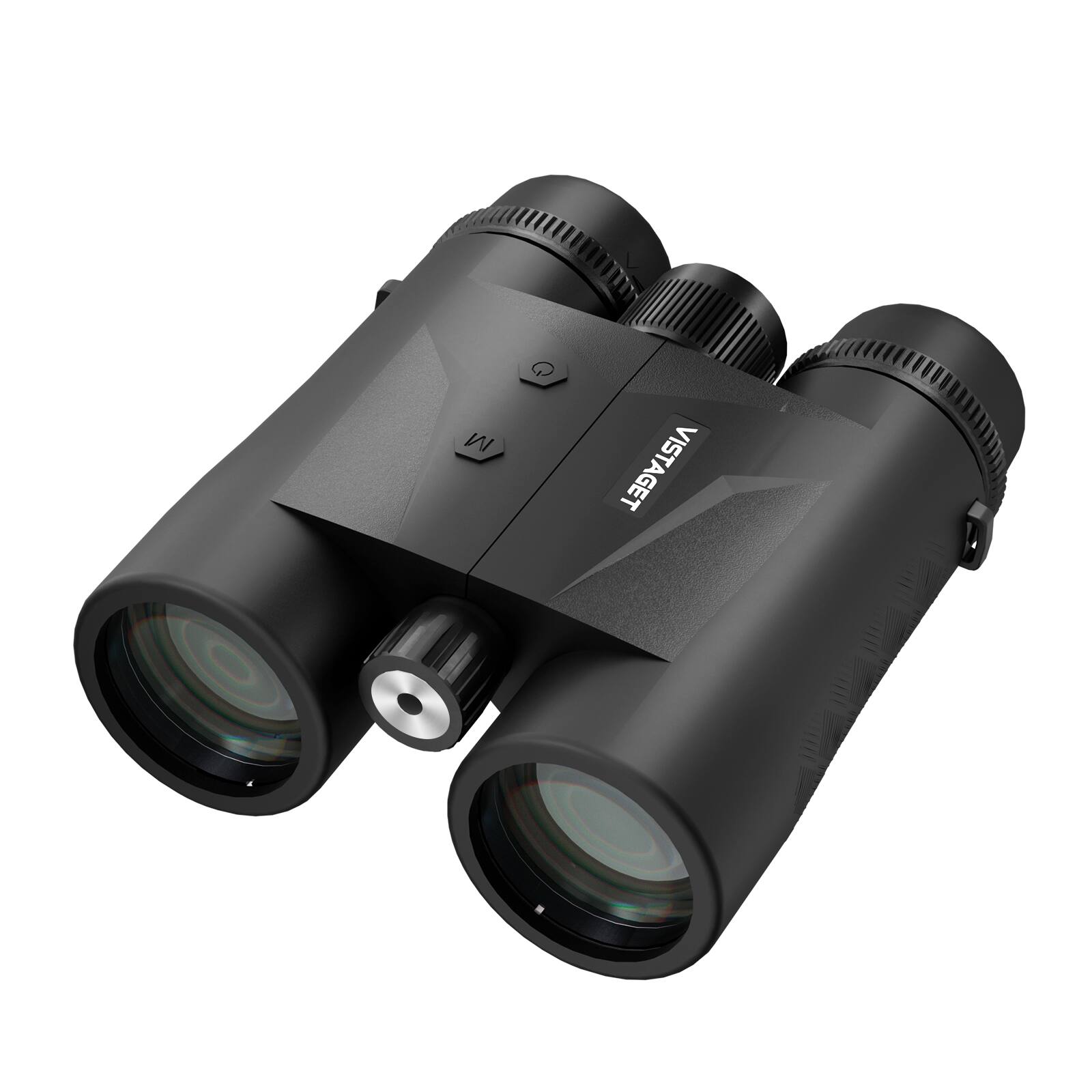 Left. VISTAGET - VisioNaut 1600YD 10x42mm Binoculars, Laser Rangefinder Binoculars - Black.