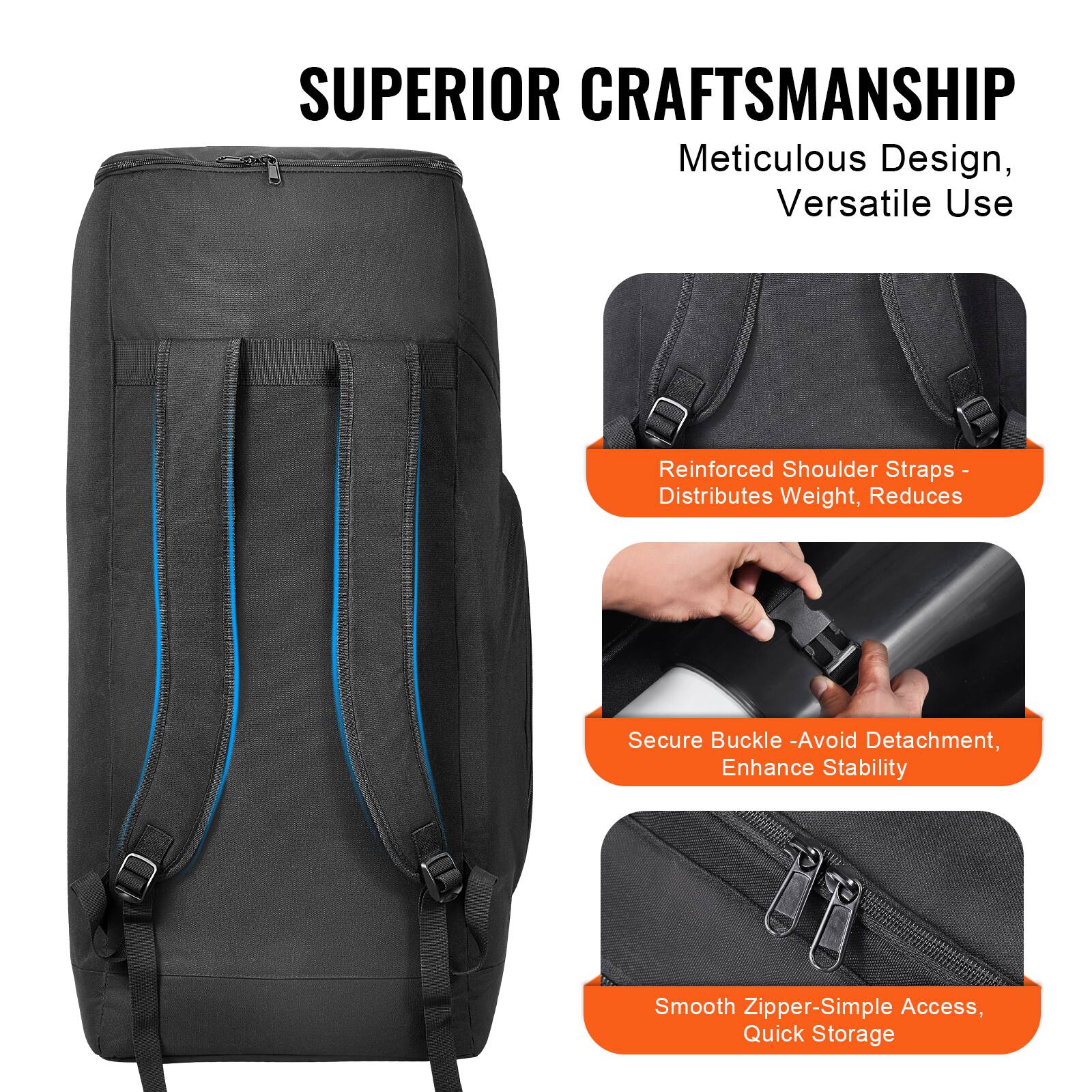 SUPERIOR CRAFTSMANSHIP  
Meticulous Design, Versatile Use  

Reinforced Shoulder Straps - Distributes Weight, Reduces  

Secure Buckle - Avoid Detachment, Enhance Stability  

Smooth Zipper - Simple Access, Quick Storage