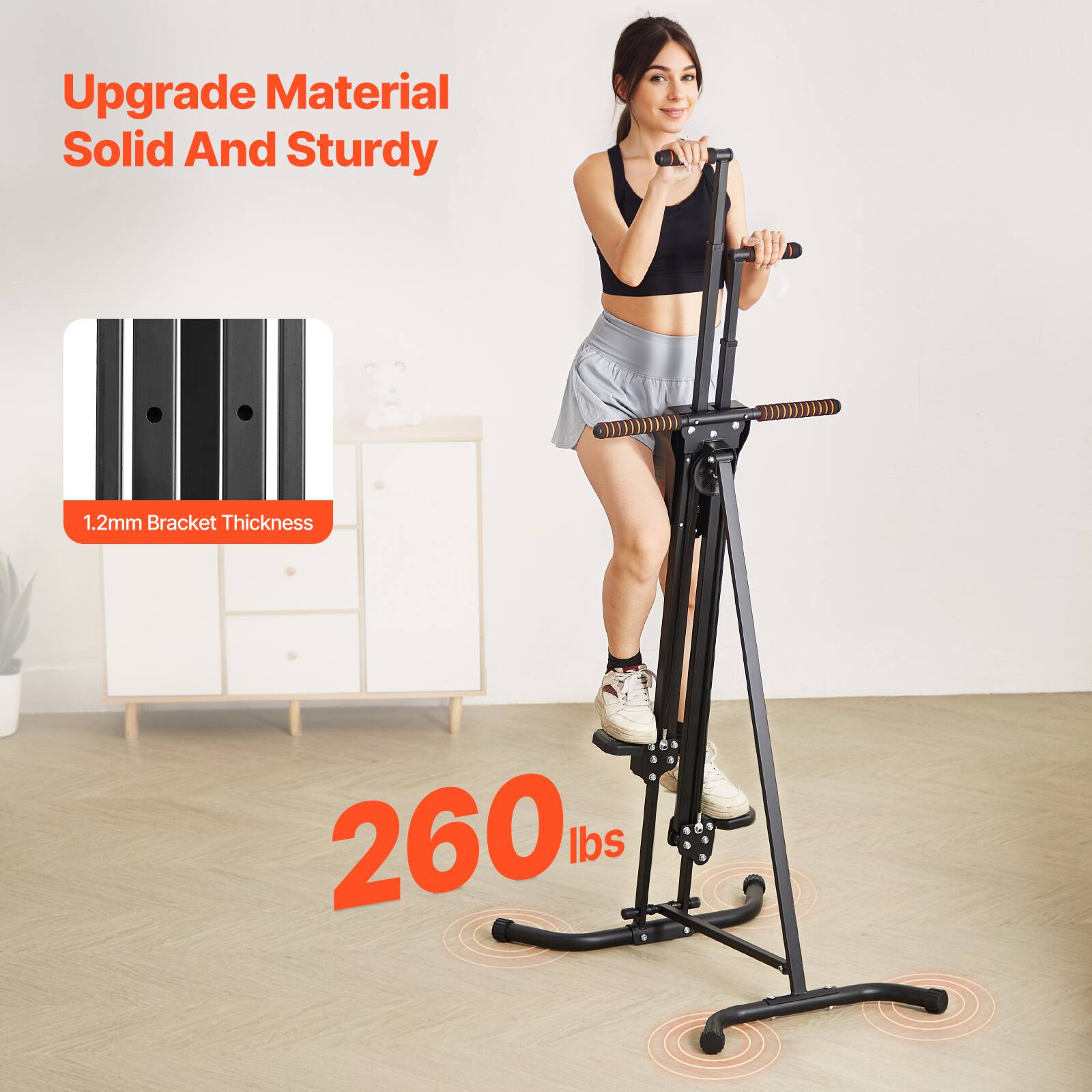 Upgrade Material  
Solid And Sturdy  

1.2mm Bracket Thickness  

260 lbs