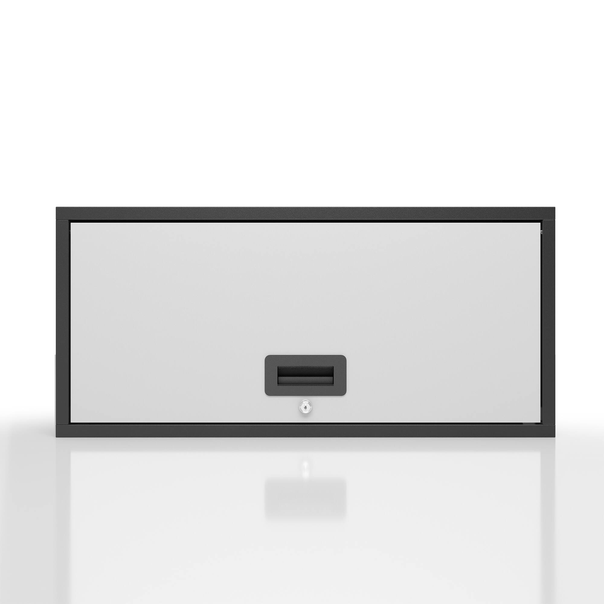 Alt View 7. TinyHomie - TinyHomie Wall-mounted Metal Garage Cabinet with Doors, Floating Tool Cabinet for Kitchen, Basement, Warehouse in Gray - Gray+Black.