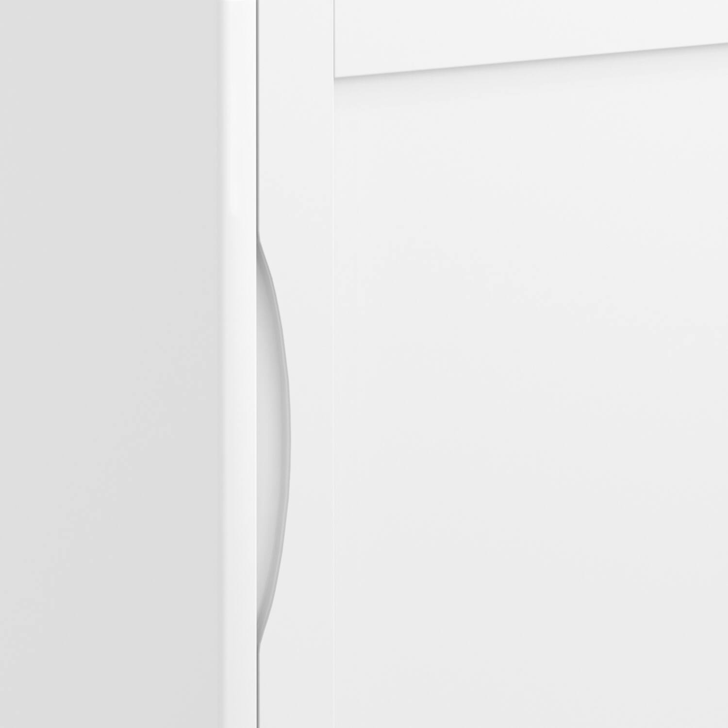 Alt View 6. Simpli Home - Harper Solid Wood 30 inch Storage Cabinet in White (Set of 2) - White.