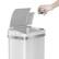 Left. iTouchless - 4 Gallon Touchless Sensor Trash Can with AbsorbX Odor Control and Fragrance, White Stainless Steel Bathroom Garbage Bin - Pearl White.