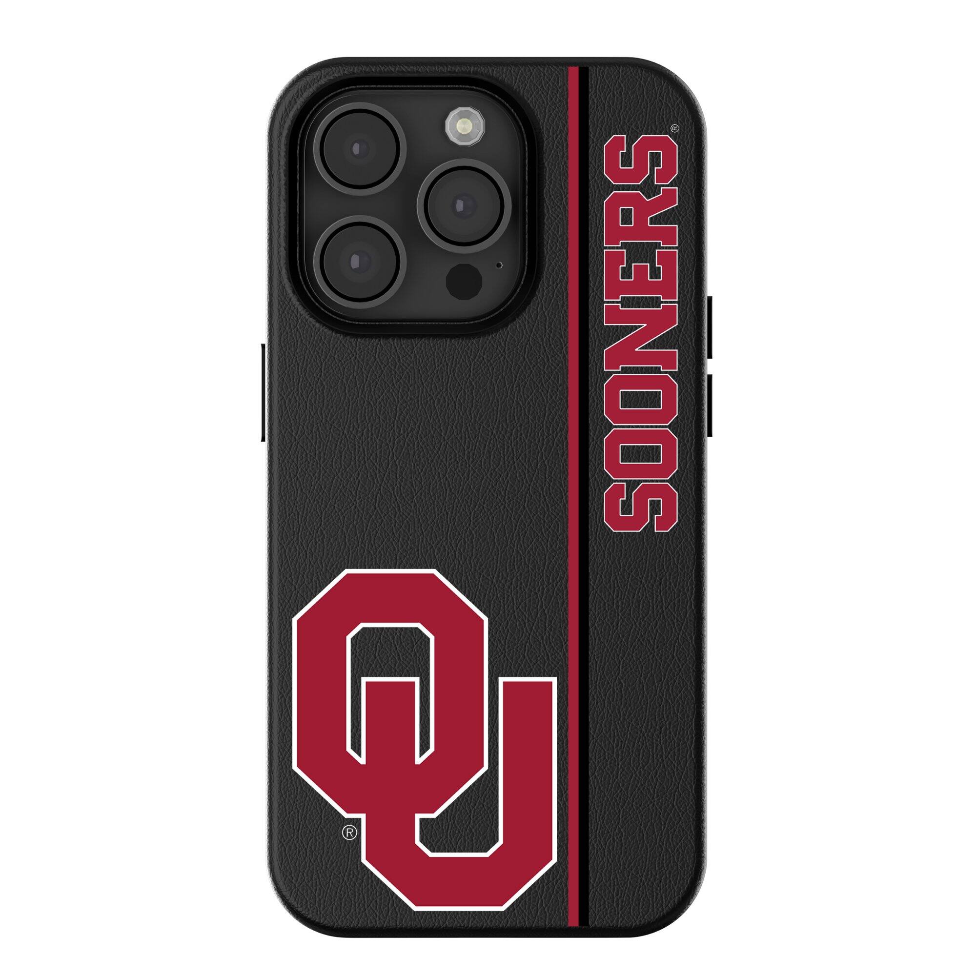 Front. Keyscaper - Oklahoma Sooners iPhone Magnetic Bump Case - 14 - Black.