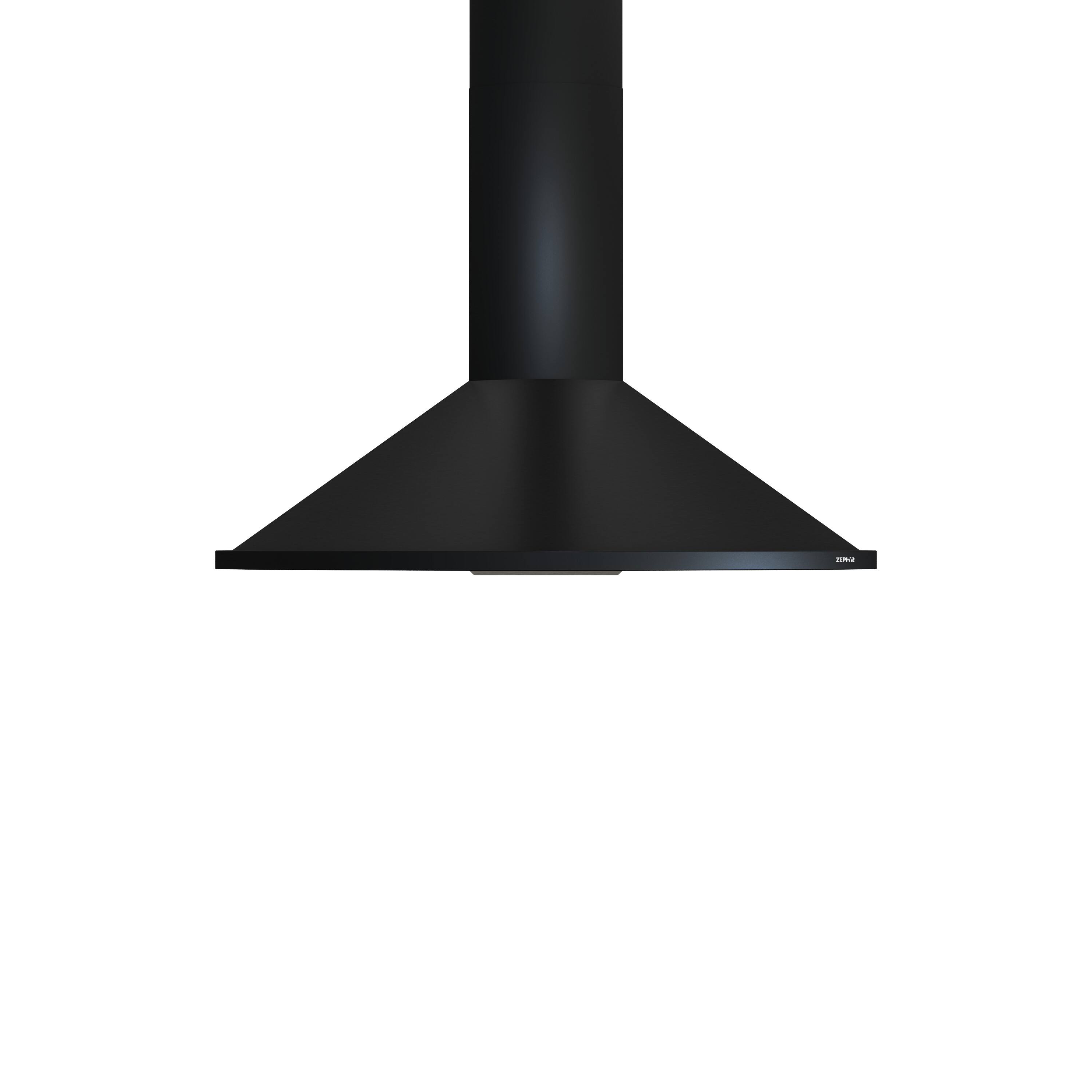 Front. Zephyr - Savona 36 in. 685 CFM Wall Mount Range Hood with LED Light - Black.