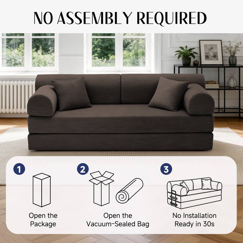NO ASSEMBLY REQUIRED

1. Open the Package
2. Open the Vacuum-Sealed Bag
3. No Installation Ready in 30s