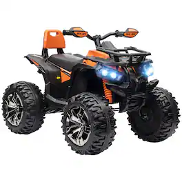 Ropilly - 12V Kids Ride-on ATV Orange Electric Quad for Kids