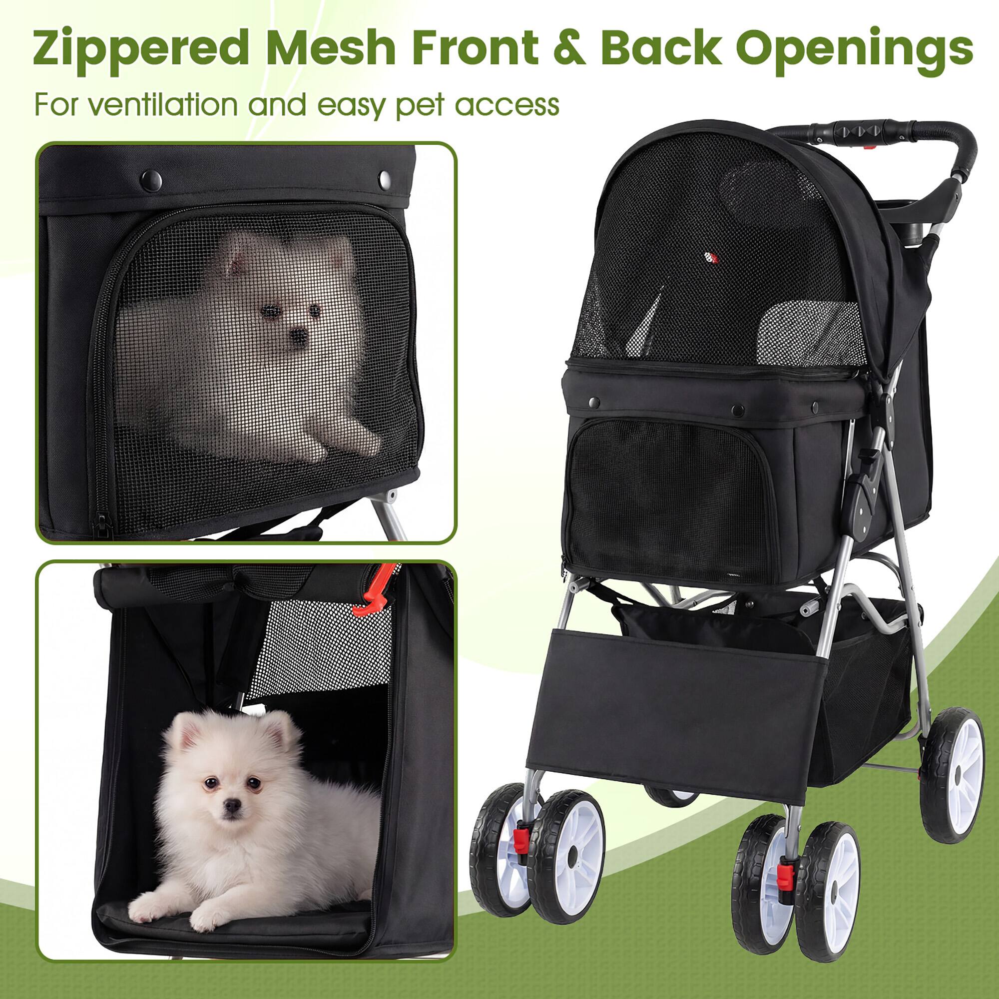 Zippered Mesh Front & Back Openings  
For ventilation and easy pet access
