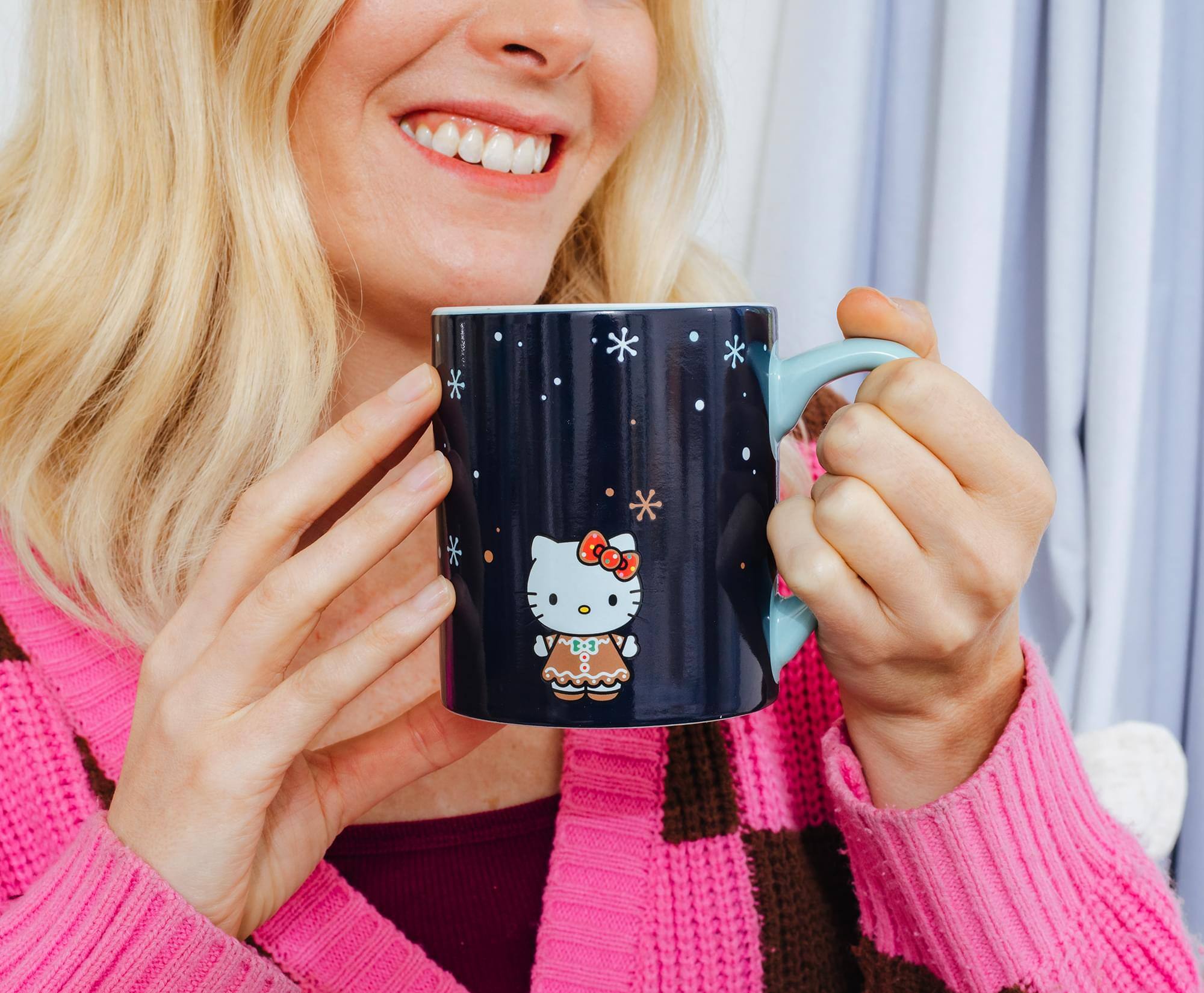 Alt View 4. Silver Buffalo - Sanrio Hello Kitty Holiday Gingerbread House Heat-Reveal Mug | Holds 14 Ounces - Multicolor.