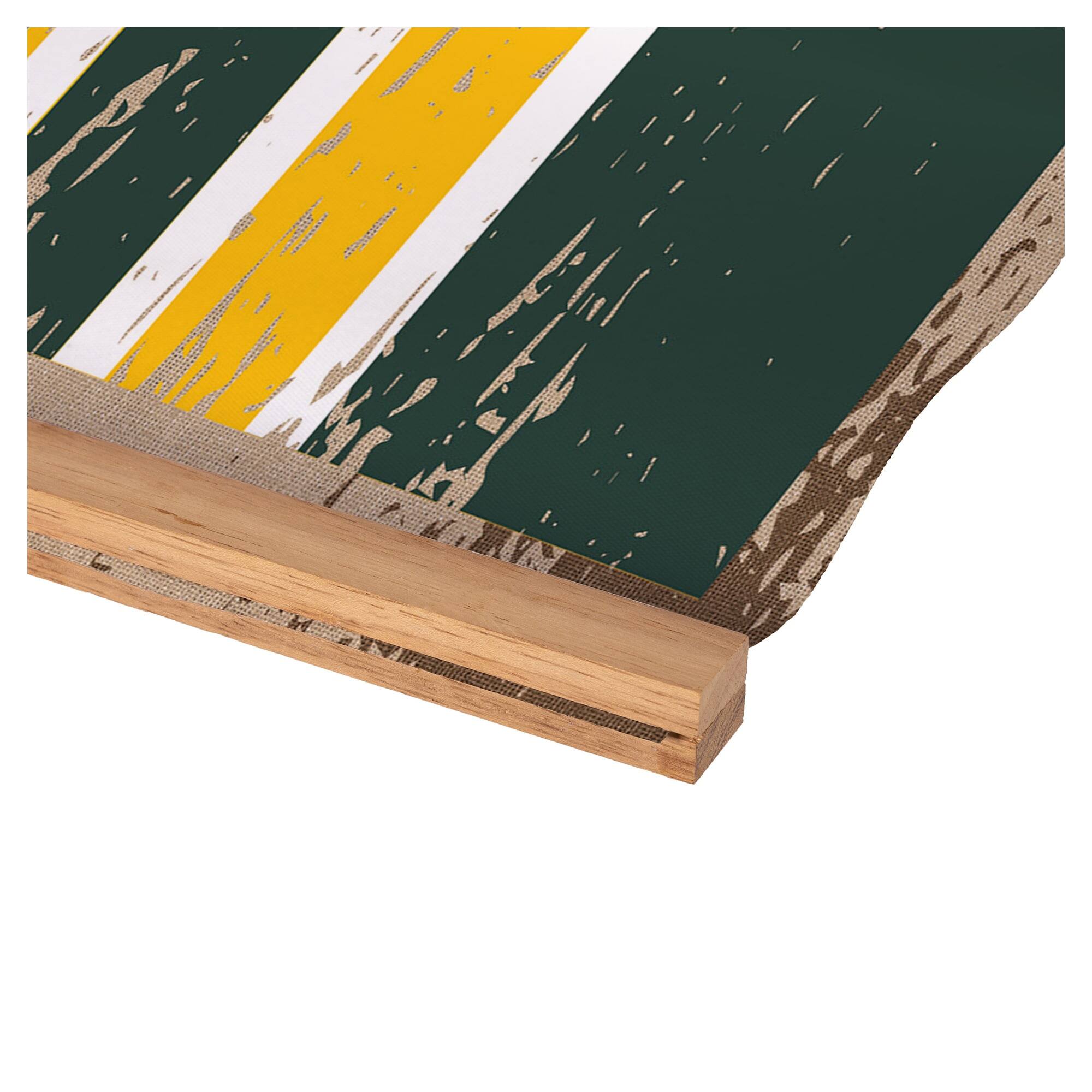 Alt View 3. Evergreen Enterprises - Green Bay Packers 24" x 36" Antique Style Canvas Wall Art Tapestry with Wood Frame - Multicolor.