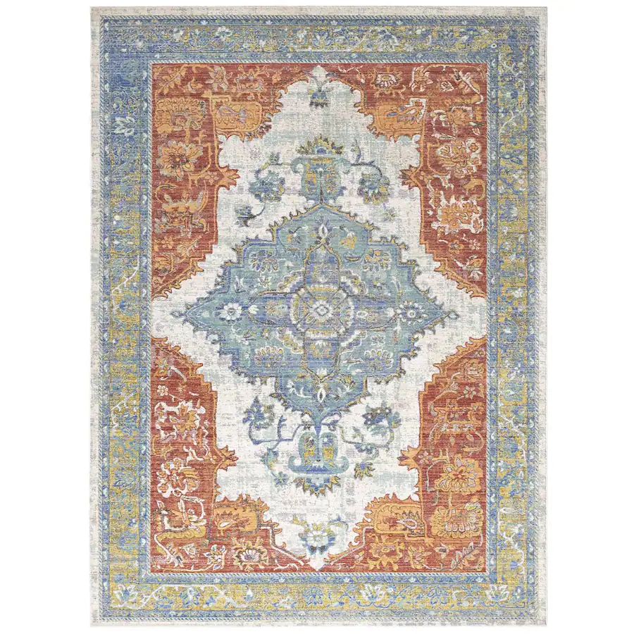 Modway Citlali Distressed Southwestern Aztec Area Rug Multicolored R ...