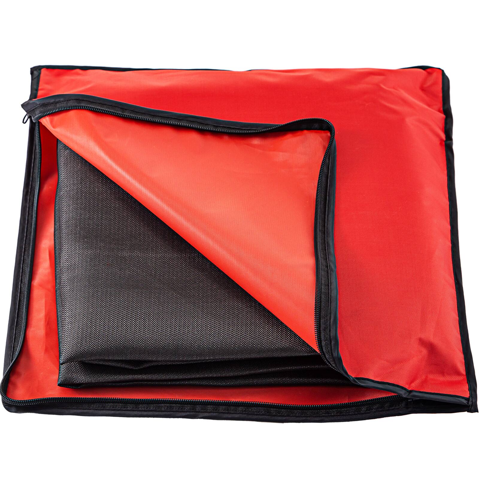 Alt View 5. VEVOR - 6 x 10 Ft Welding Blanket Black Fiberglass Blanket Portable Fiberglass Fire Retardant Blanket Welding Mat - Black.
