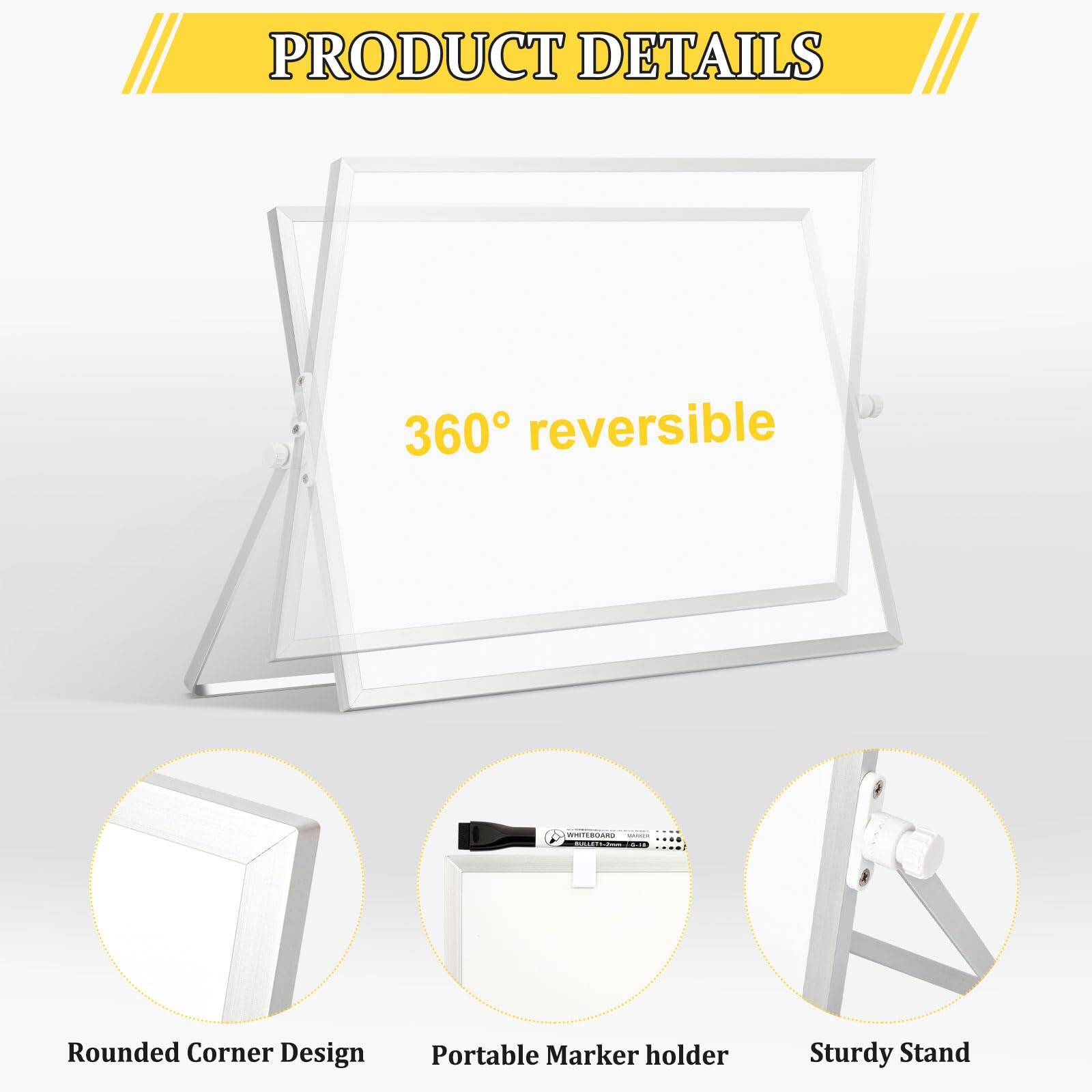 PRODUCT DETAILS

360° reversible

- Rounded Corner Design
- Portable Marker holder
- Sturdy Stand