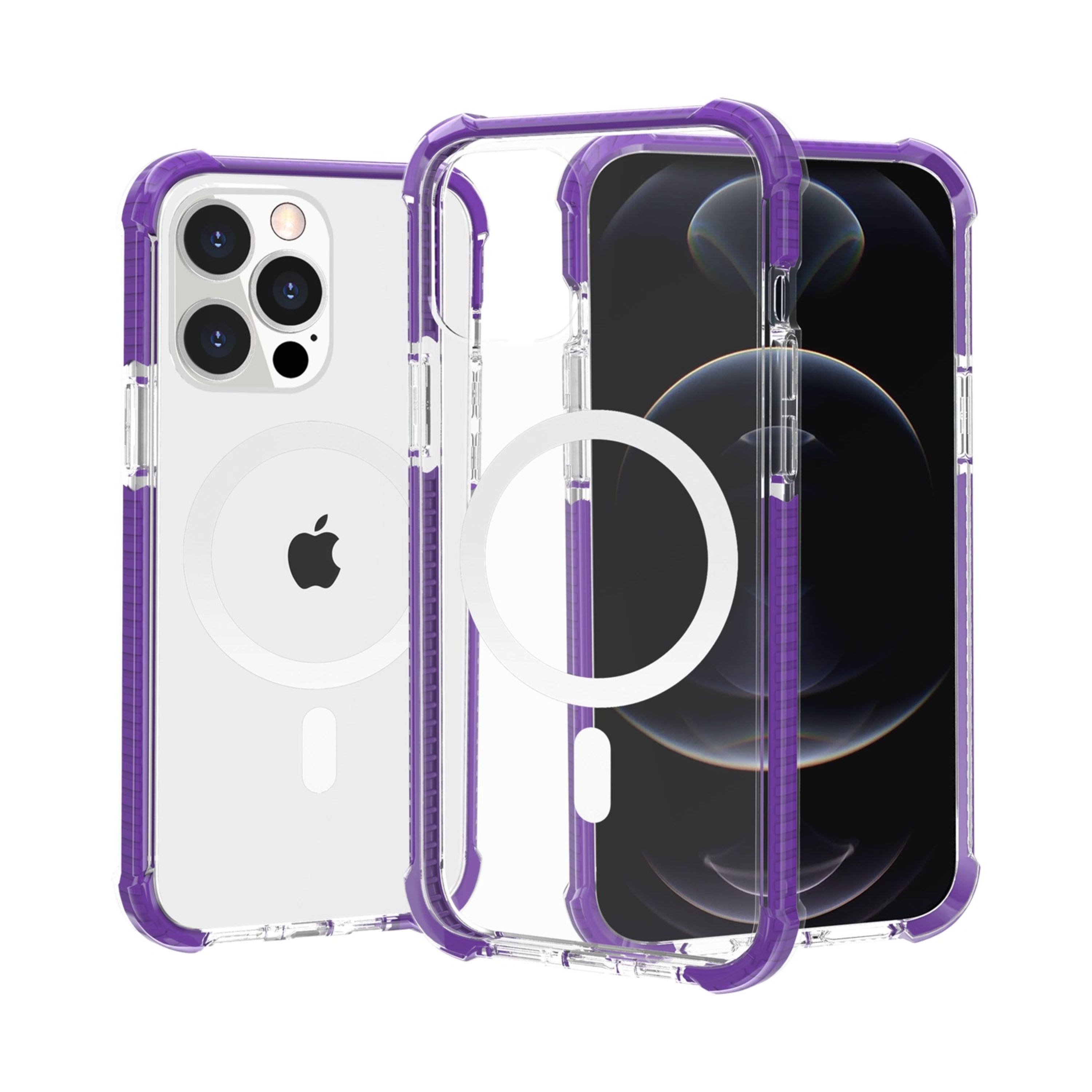 Kitcheniva - Magnetic Acrylic Hybrid Case With 2 Pcs Tempered Glass For iPhone 15 Plus - Purple price history on PriceWatchPro