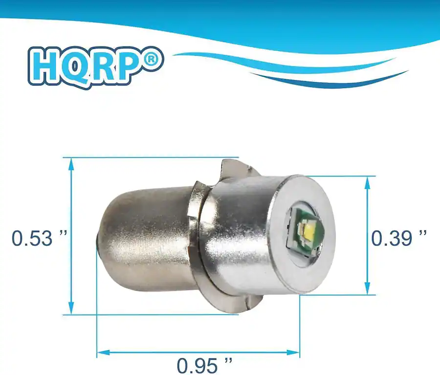 Light Bulb Ridged HQRP P13.5s LED Flashlight Bulb 1.3W 6 24V DC 130lm Cool White 6000K ...