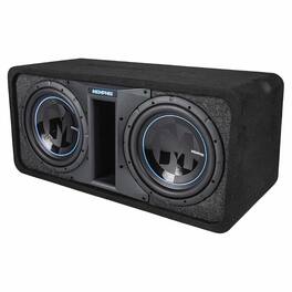 Memphis Car Audio - Memphis Audio PRXE12DFT - PRX Dual 12" Loaded 1 OR 2 Ohm Enclosure with RGB LEDs - Black/Gray