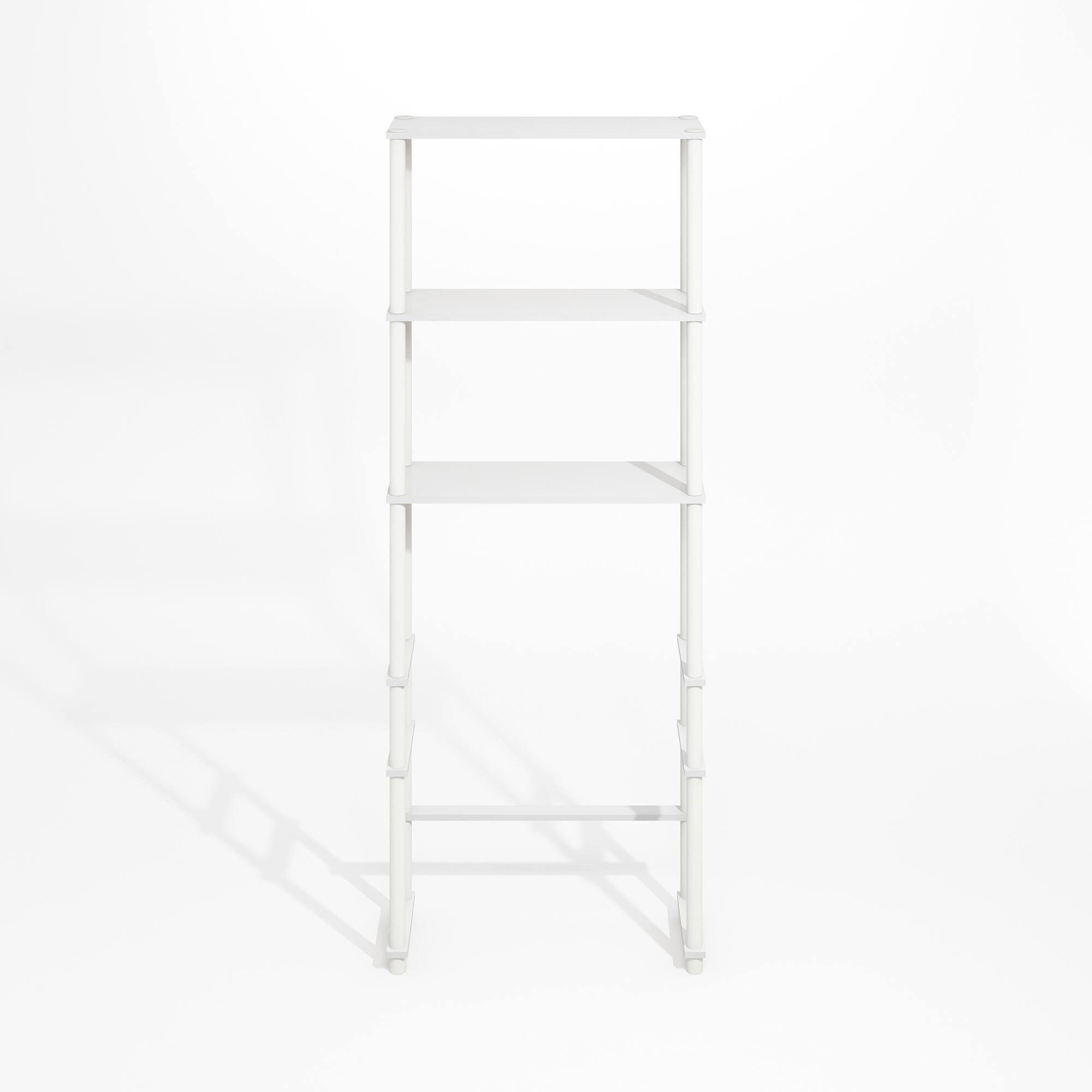 Alt View 2. Furinno - Turn-N-Tube Freestanding Over-The-Toilet Storage Rack with 3 Shelves - Plain White/White.