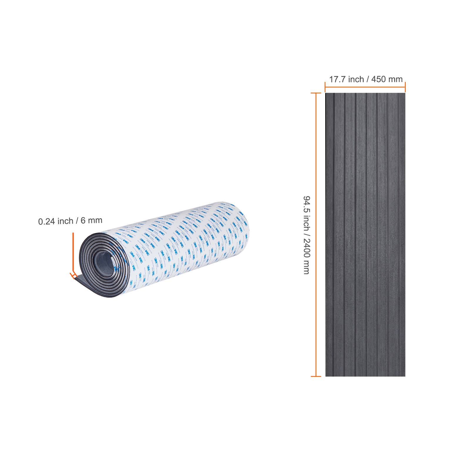 17.7 inch / 450 mm  
0.24 inch / 6 mm  
94.5 inch / 2400 mm