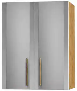 AGA - 24W x 36H x 13D Upper Cabinet - Oak - Stainless Steel