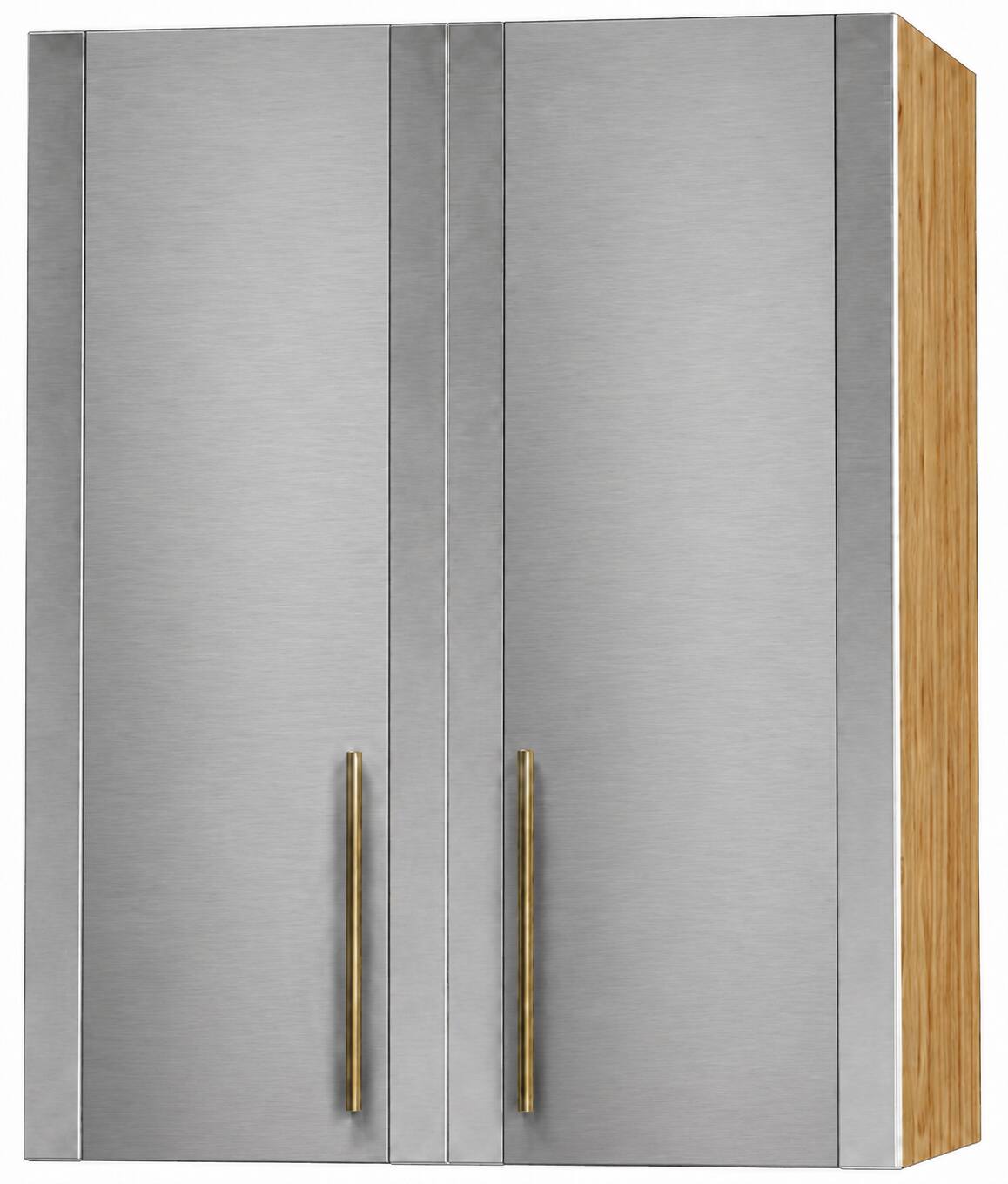Front. AGA - AGA 24W x 36H x 13D Upper Cabinet - Oak - Stainless Steel - Stainless Steel.