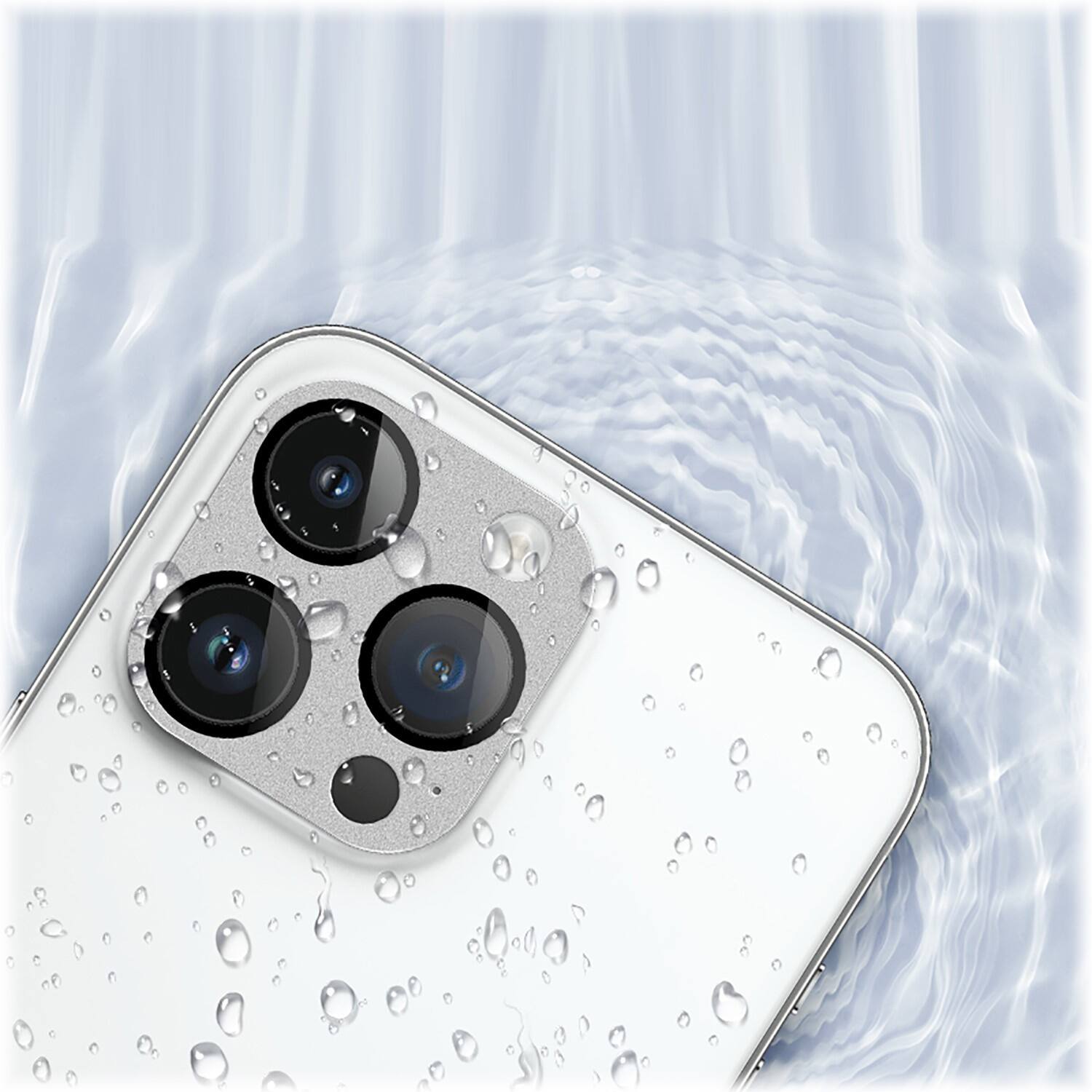 Alt View 13. SaharaCase - ZeroDamage Camera Lens Protector for Apple iPhone 14 Pro and iPhone 14 Pro Max (2-Pack) - Silver.