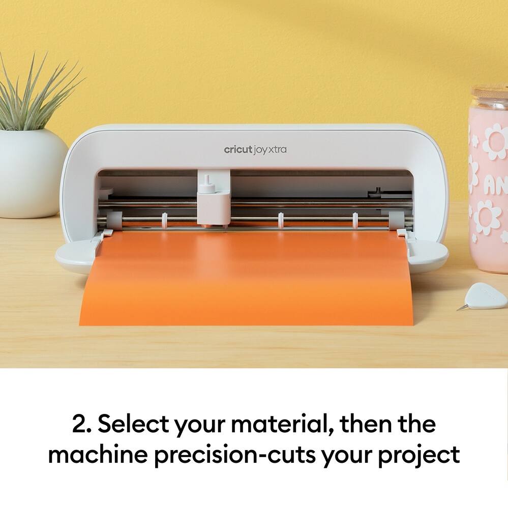 cricutjoyxtra
2. Select your material, then the machine precision-cuts your project