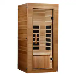 Dynamic Saunas - Elite 1 Person Compact Ultra Low EMF FAR Infrared Home Sauna - Natural