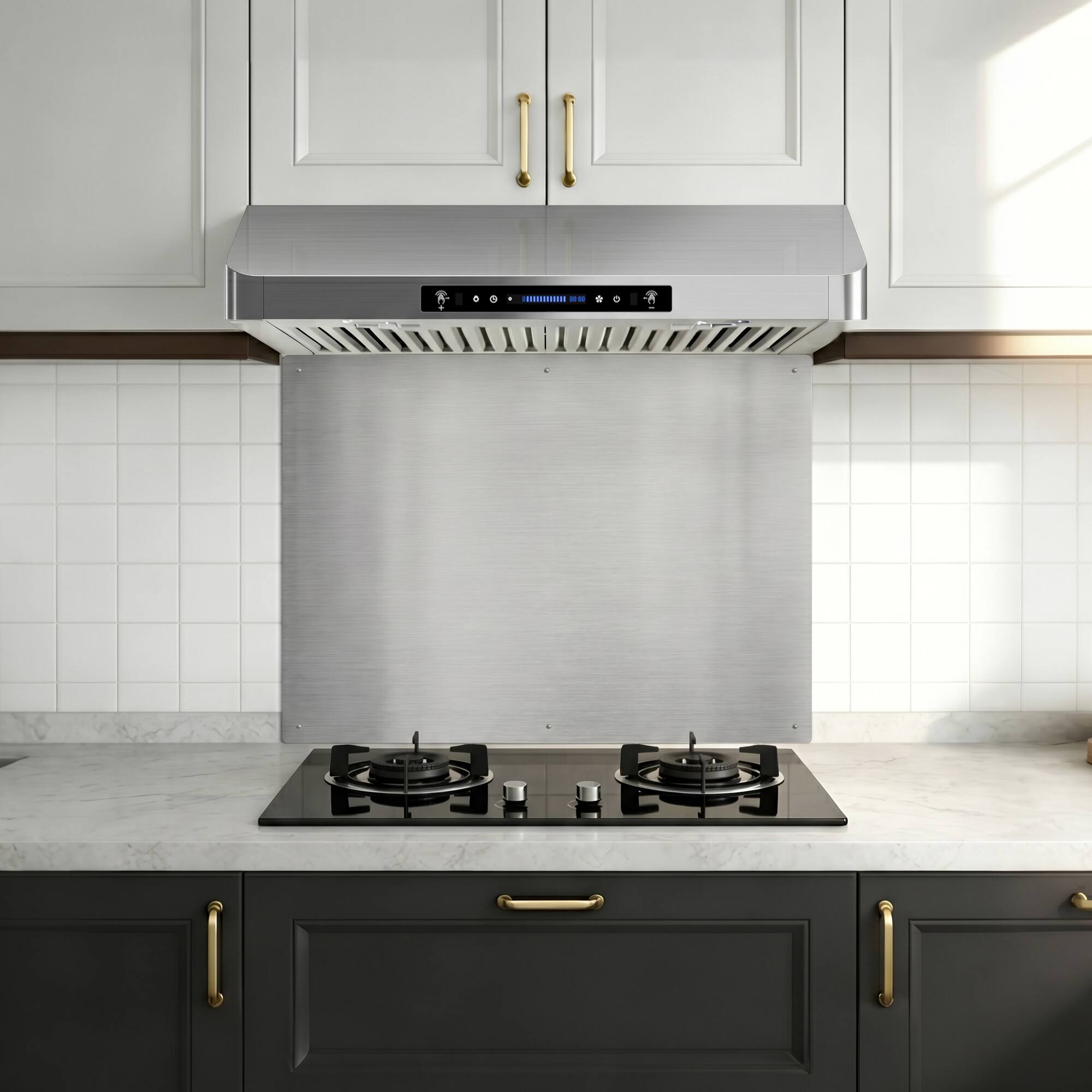 Alt View 4. ZJKLA - ZJKLA - 24 x 30 in. Stainless Steel Kitchen Backsplash Wall Shield for 30 in. Range Hood.