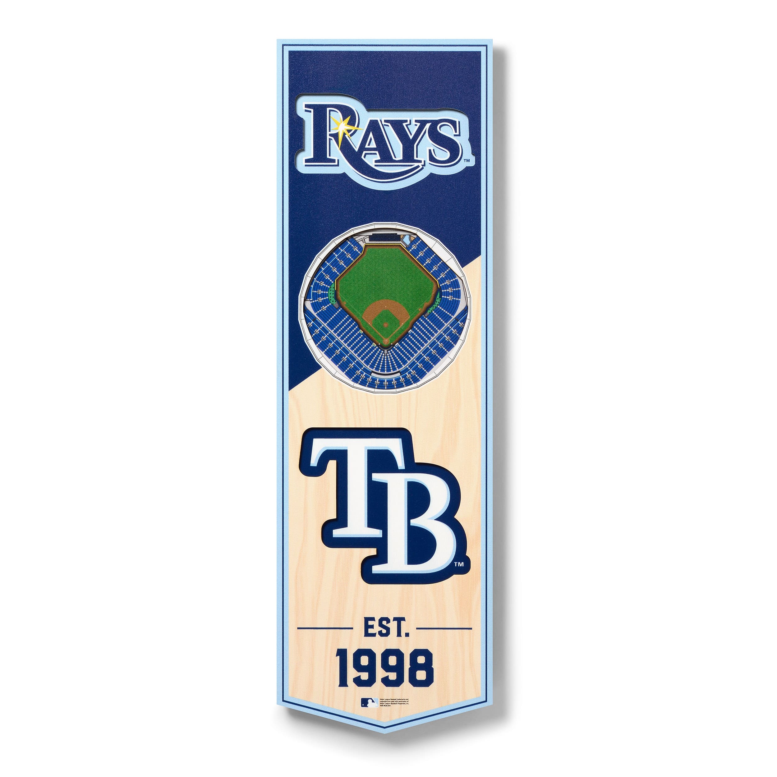 YouTheFan - Tampa Bay Rays 6'' x 19'' 3D StadiumView Banner - Multicolor price history on PriceWatchPro