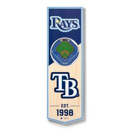 YouTheFan - Tampa Bay Rays 6'' x 19'' 3D StadiumView Banner - Multicolor