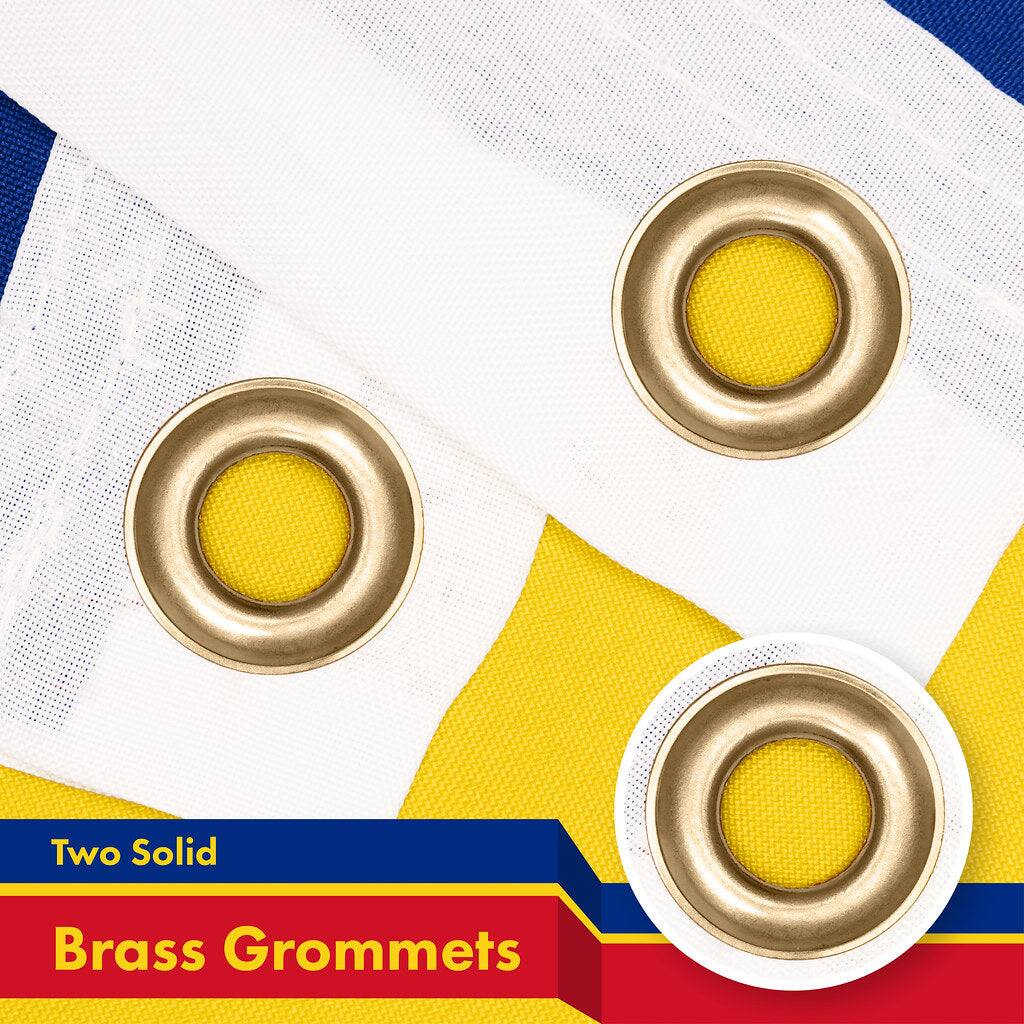 Two Solid Brass Grommets