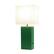 Angle. Lalia Home - Lexington Leather Base Modern Table Lamp with USB - Green.