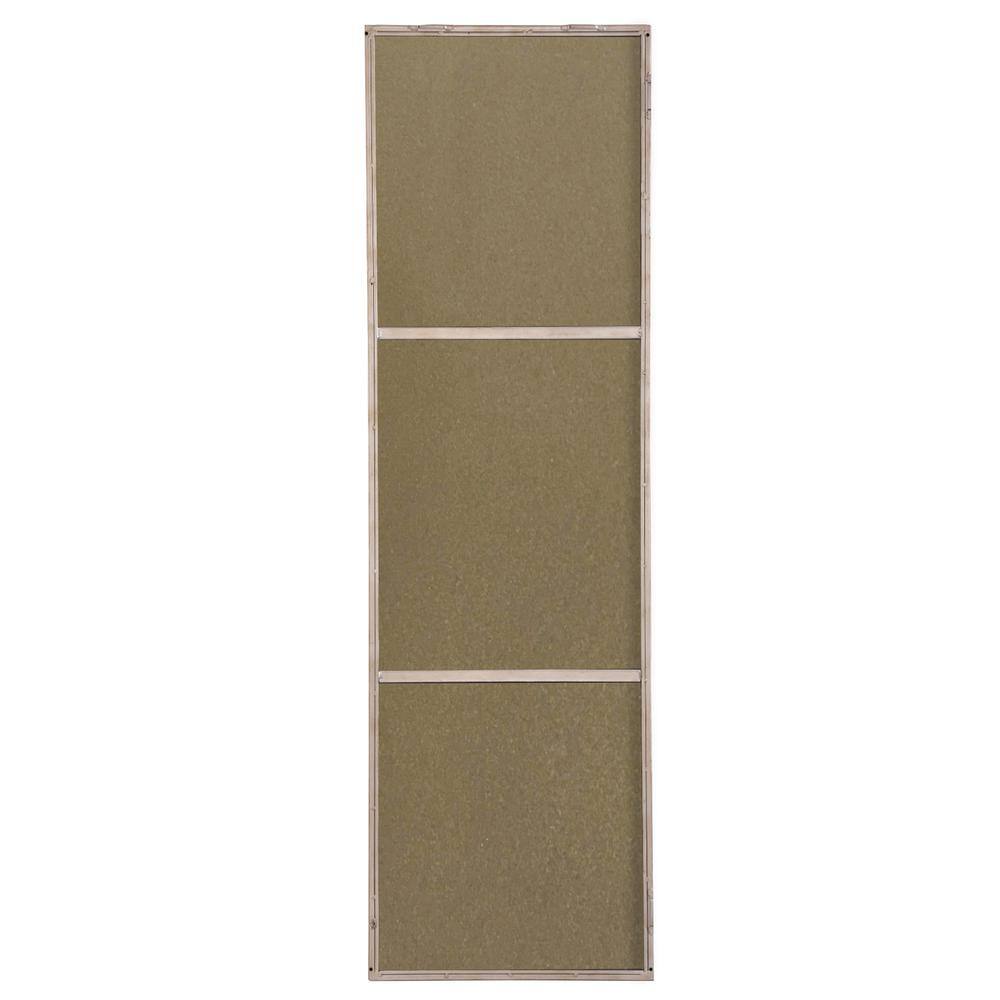 Angle. Elegant Decor - Metal frame Rectangle Mirror 18 inch Silver - Silver.