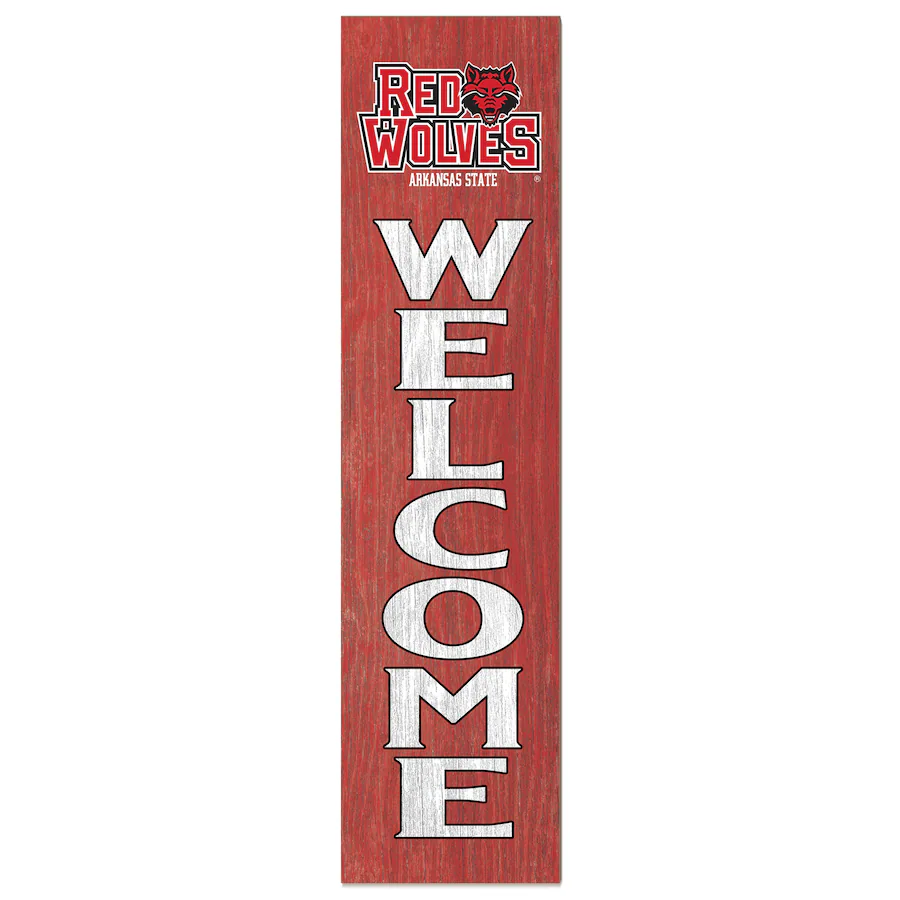Jardine Arkansas State Red Wolves 12'' x 48'' Welcome Leaner Scarlet ...